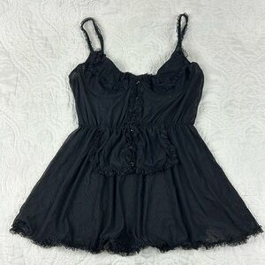 Rampage Intimates black sheer lingerie top underwire women’s 36C